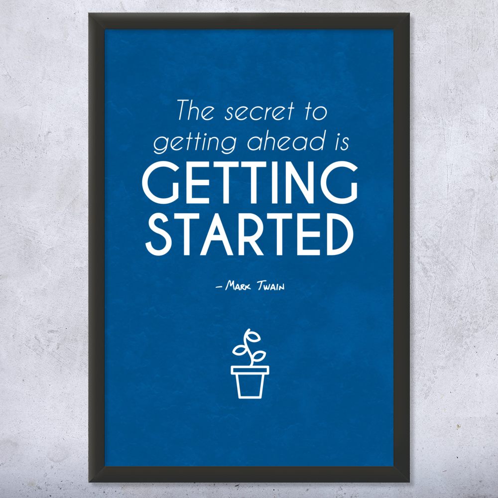Mark Twain Quote Motivational Wall Art Poster, Canvas or Framed Teacher Gift - Picture 11 of 15