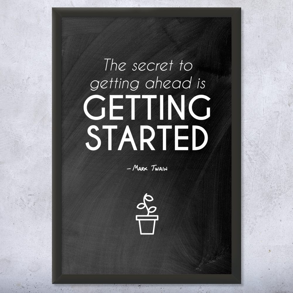 Mark Twain Quote Motivational Wall Art Poster, Canvas or Framed Teacher Gift - Picture 10 of 15
