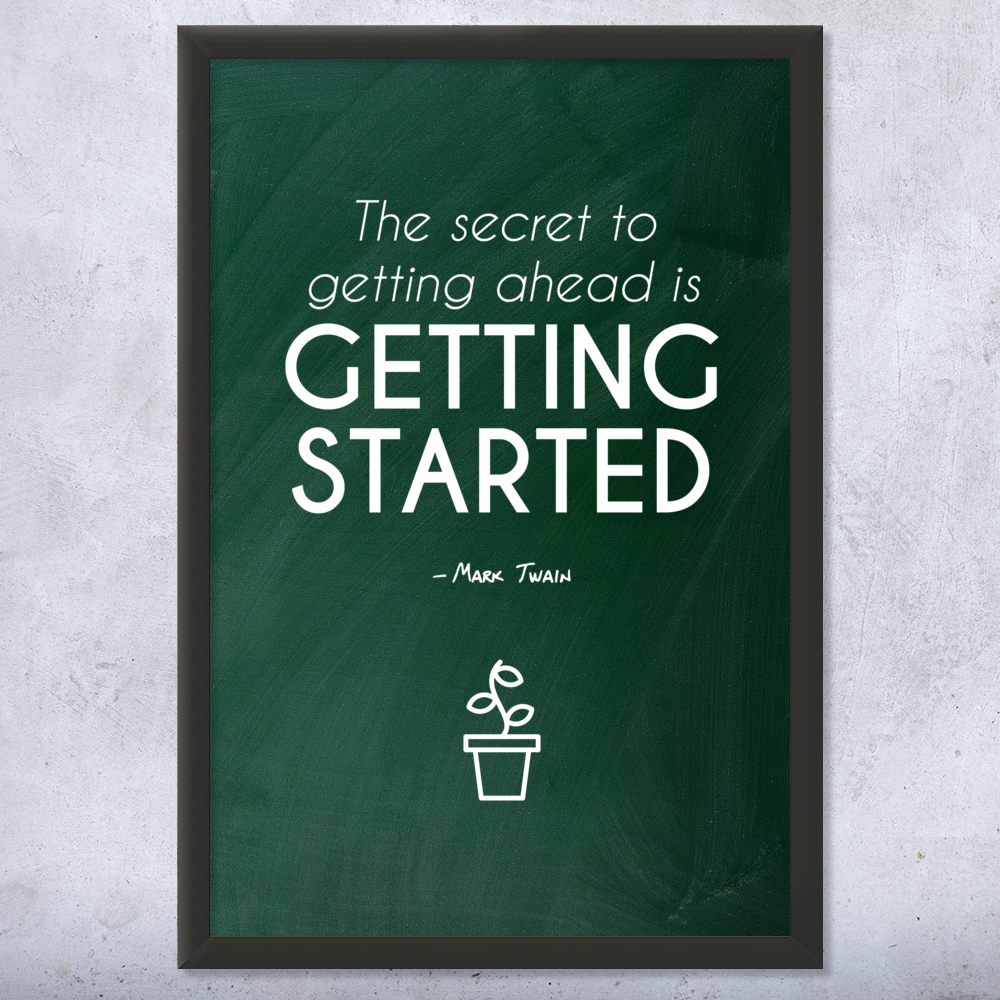 Mark Twain Quote Motivational Wall Art Poster, Canvas or Framed Teacher Gift - Picture 9 of 15
