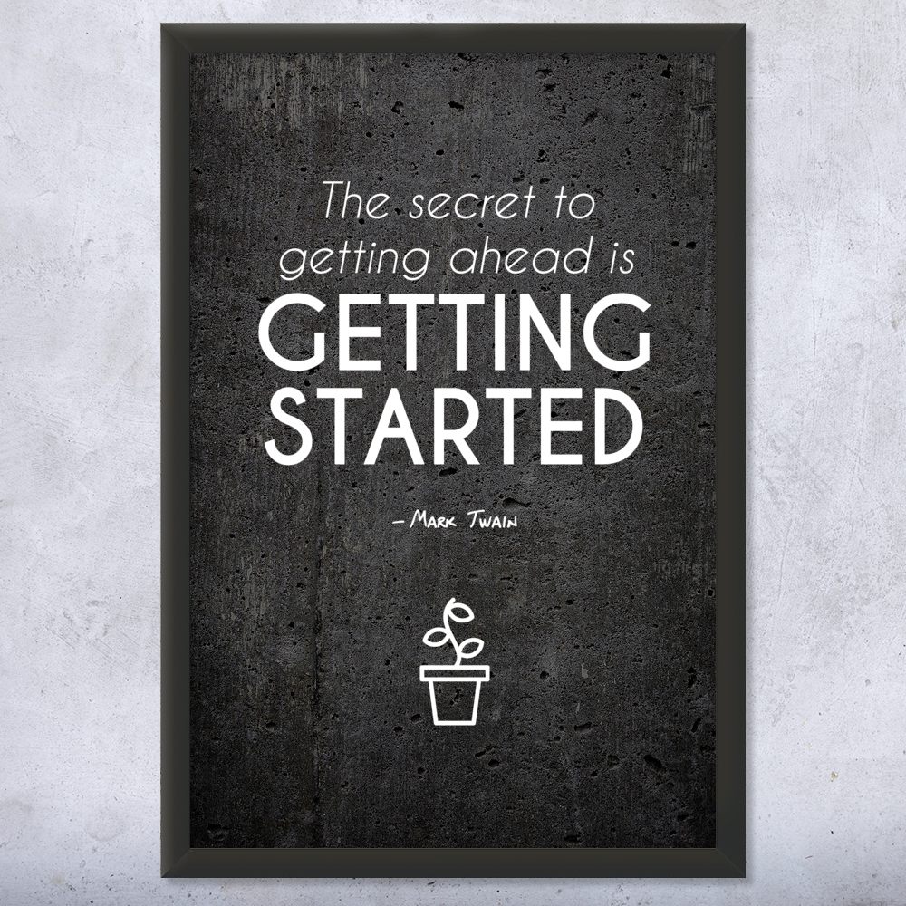 Mark Twain Quote Motivational Wall Art Poster, Canvas or Framed Teacher Gift - Picture 12 of 15