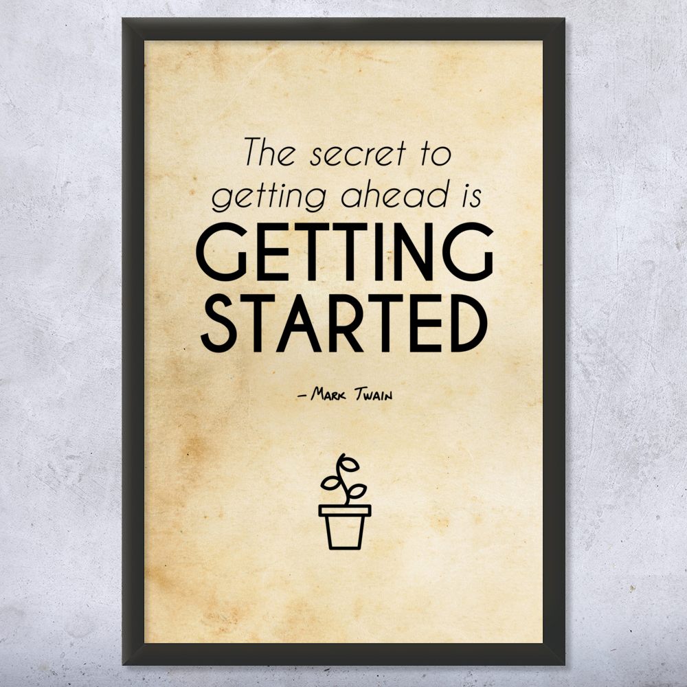 Mark Twain Quote Motivational Wall Art Poster, Canvas or Framed Teacher Gift - Picture 8 of 15