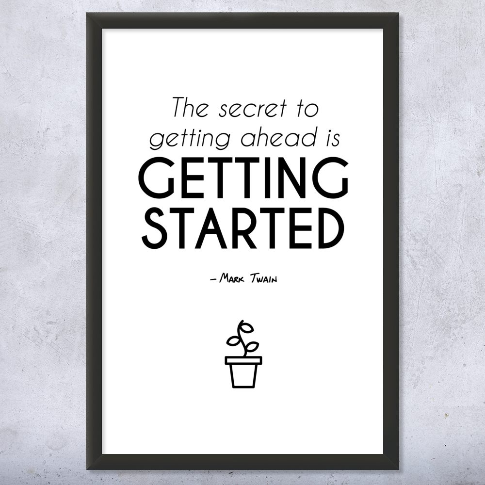 Mark Twain Quote Motivational Wall Art Poster, Canvas or Framed Teacher Gift - Picture 14 of 15