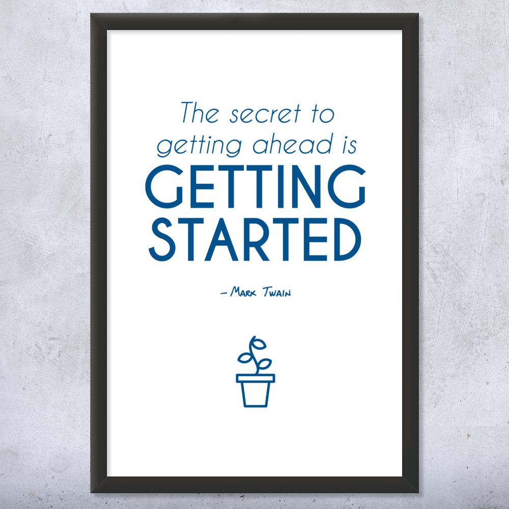 Mark Twain Quote Motivational Wall Art Poster, Canvas or Framed Teacher Gift - Picture 15 of 15