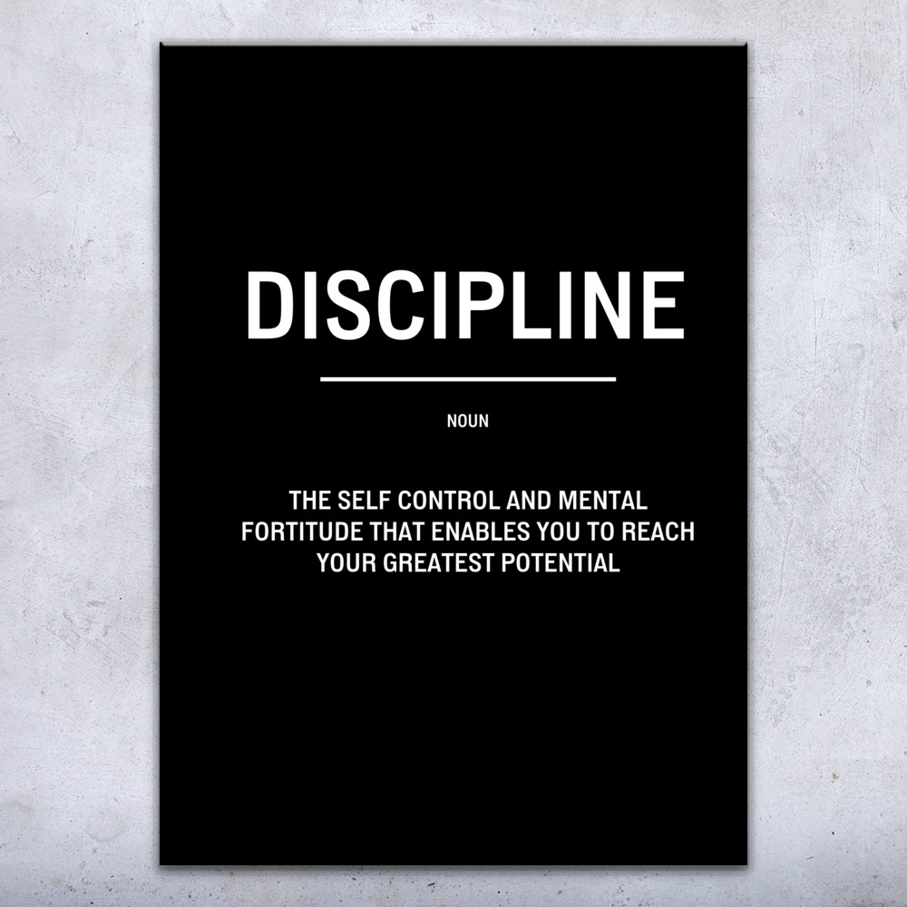 Discipline Motivational Print Poster, Canvas or Framed Inspirational Poster
