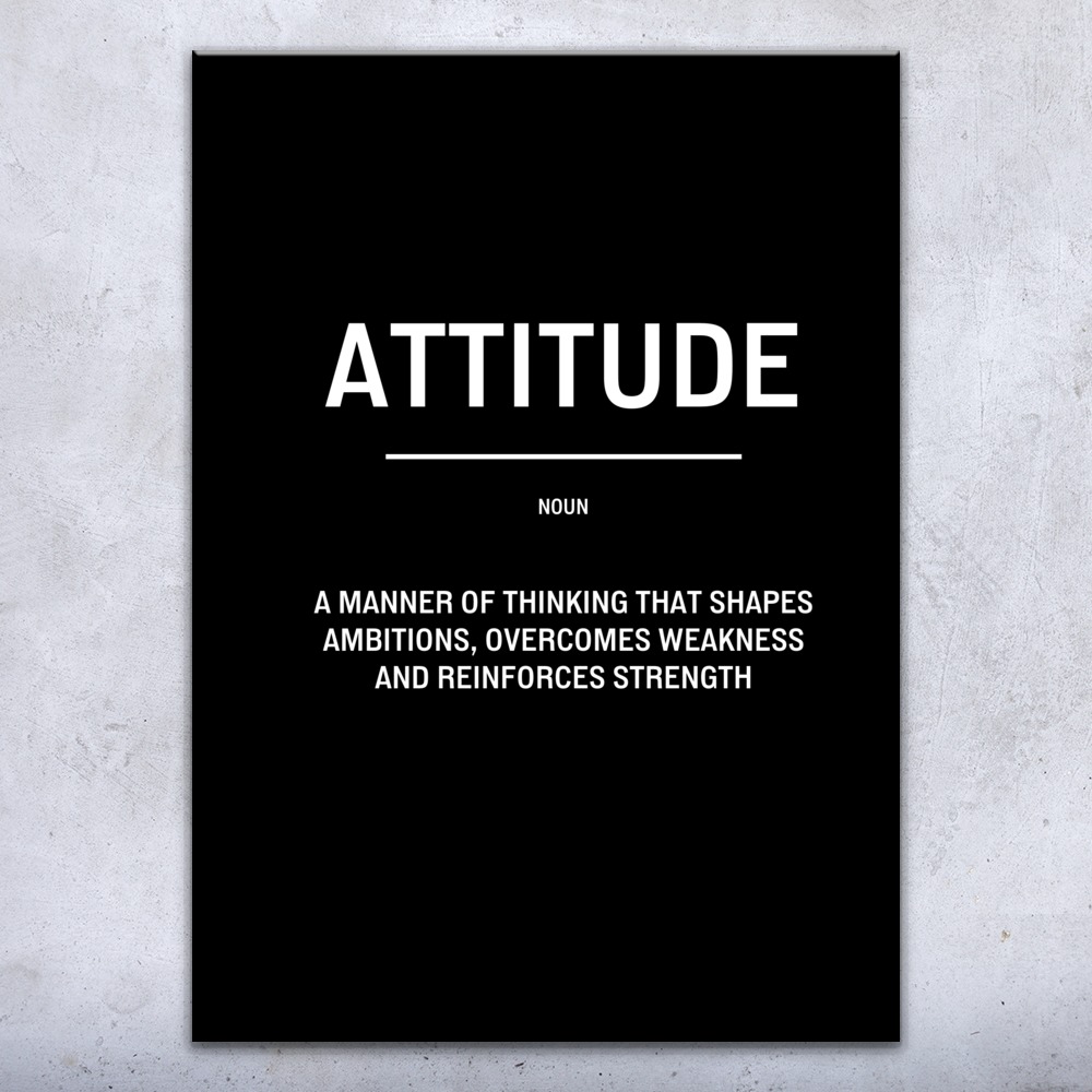 Attitude Motivational Print Poster, Canvas or Framed Office Decor Boss Gift