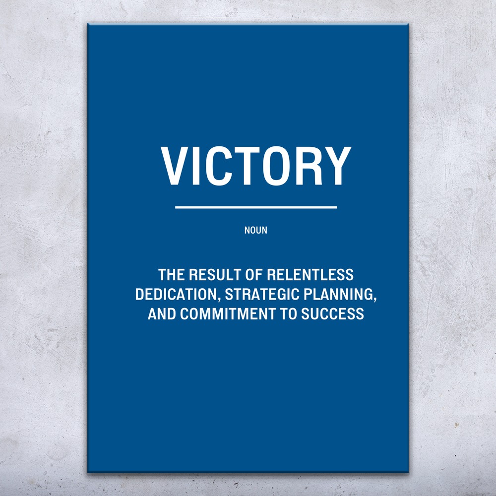 Victory Definition Wall Art Bold Poster, Canvas or Framed Office Decor Boss Gift - Picture 5 of 6