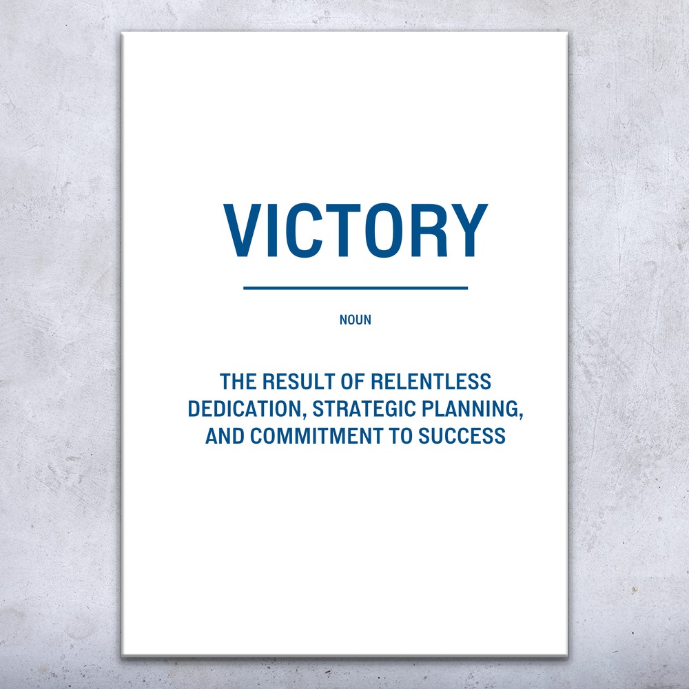 Victory Definition Wall Art Bold Poster, Canvas or Framed Office Decor Boss Gift - Picture 6 of 6