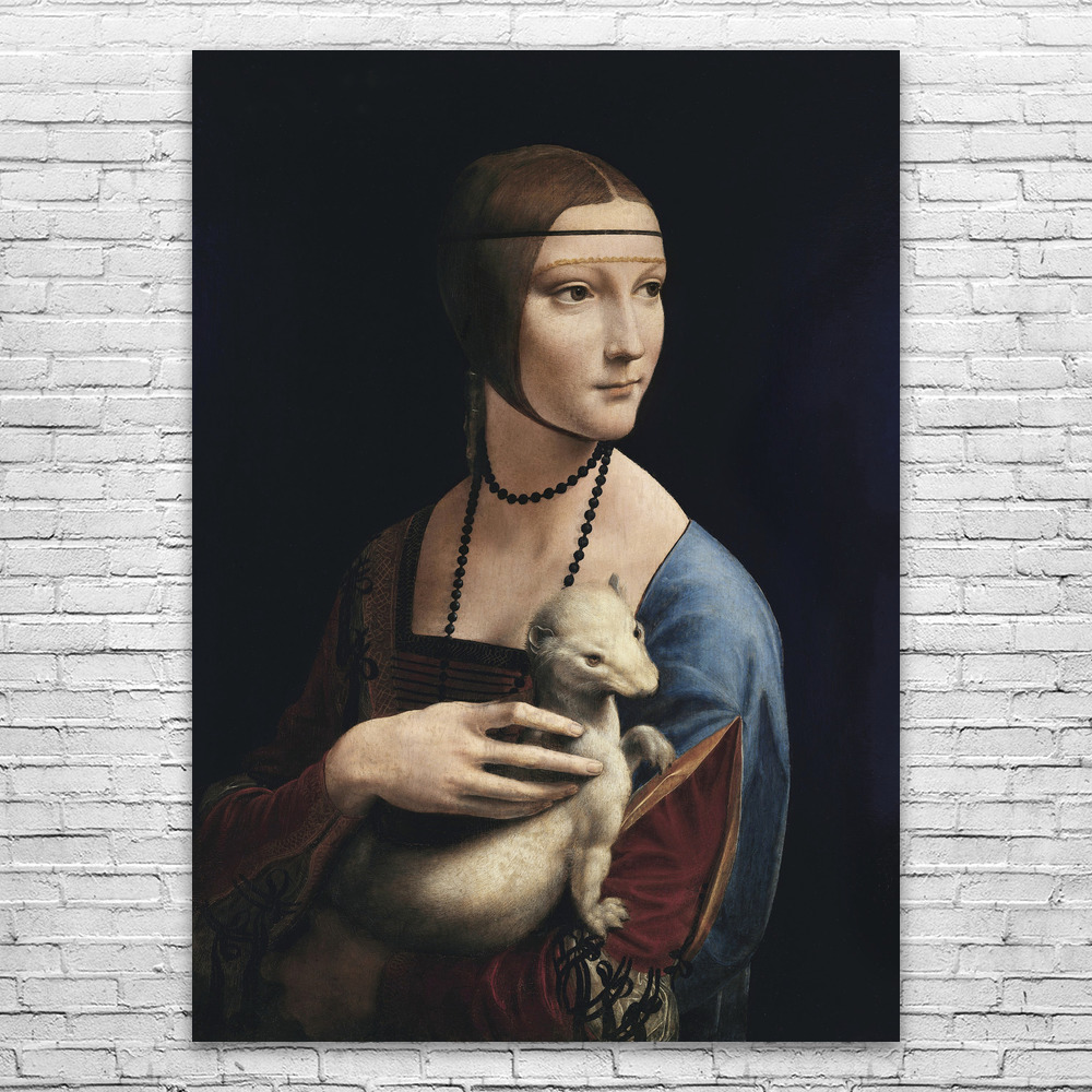 Leonardo da Vinci Lady With Ermine Art Print Poster, Canvas or Framed Fine Art