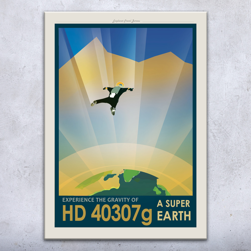 HD 40307g Space Tourism Wall Art Poster, Canvas or Framed Sci Fi Gift Home Decor - Picture 14 of 35