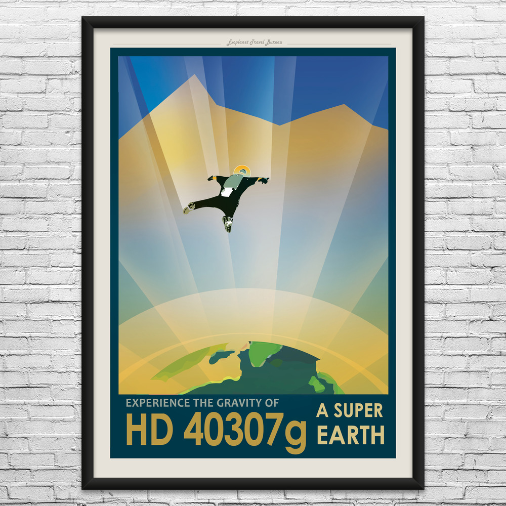 HD 40307g Space Tourism Wall Art Poster, Canvas or Framed Sci Fi Gift Home Decor - Picture 25 of 35