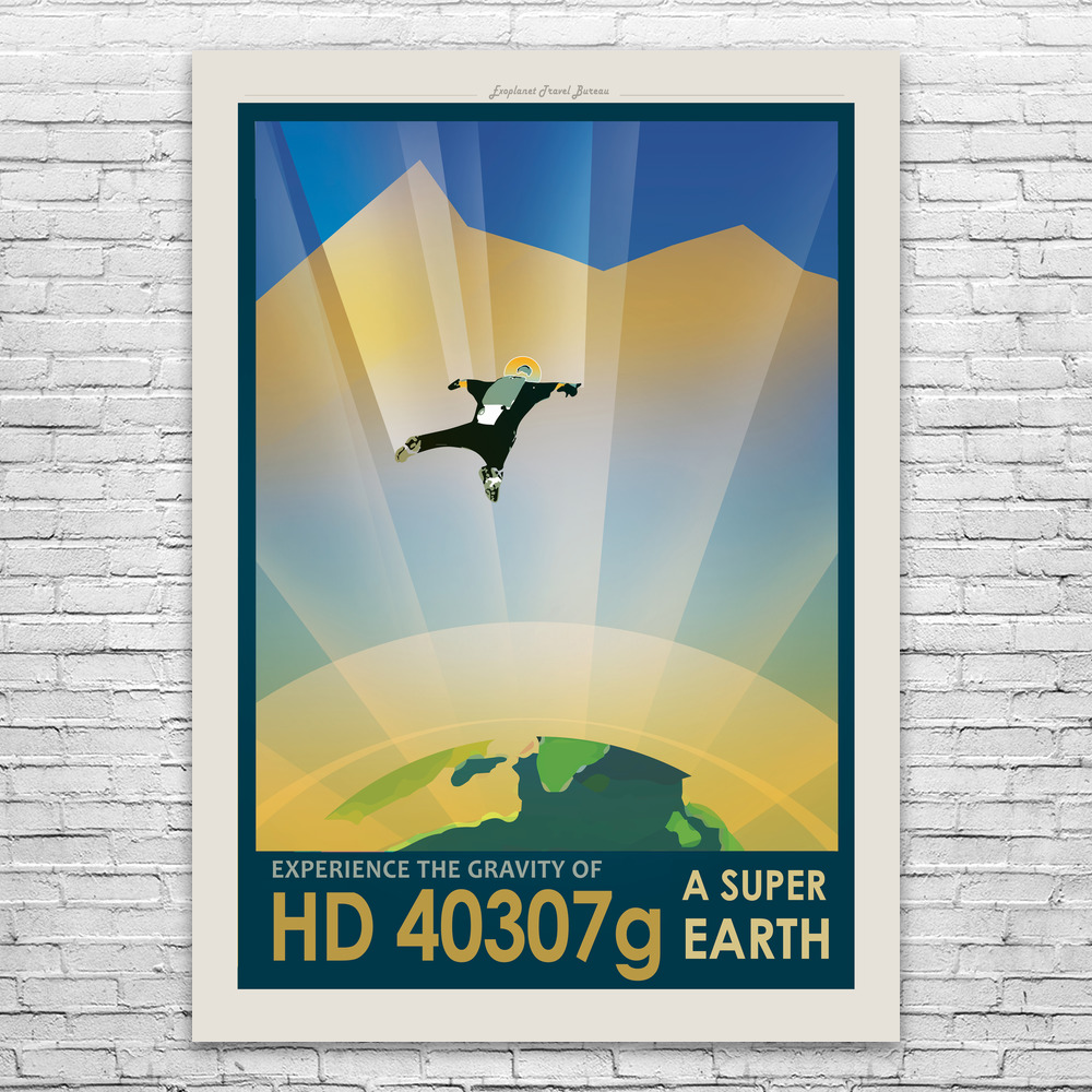 HD 40307g Space Tourism Wall Art Poster, Canvas or Framed Sci Fi Gift Home Decor - Picture 3 of 35