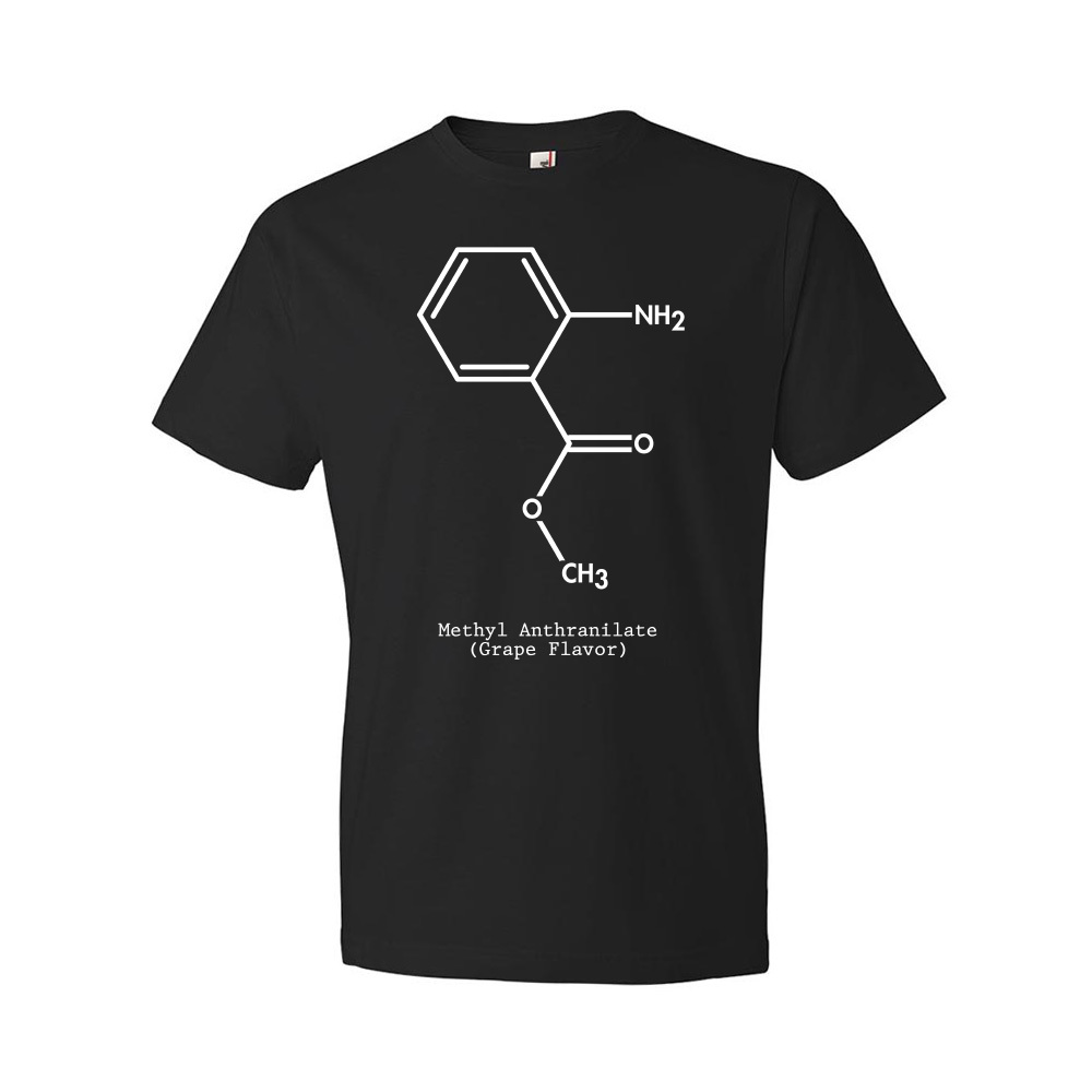 Grape Flavor Molecule Shirt Methyl Anthranilate Purple Soda