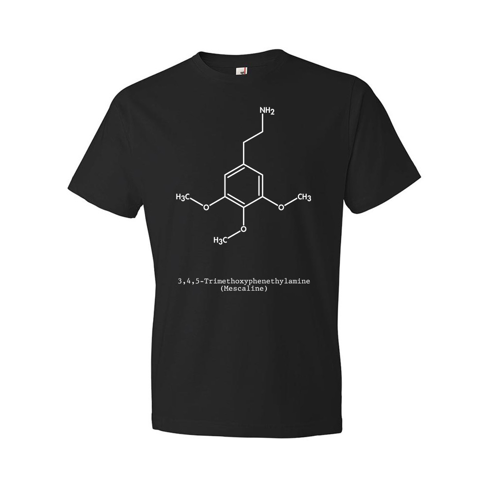 Mescaline Molecule Shirt Mescaline Tee Shaman Gift Peyote Tee Stoner Gift