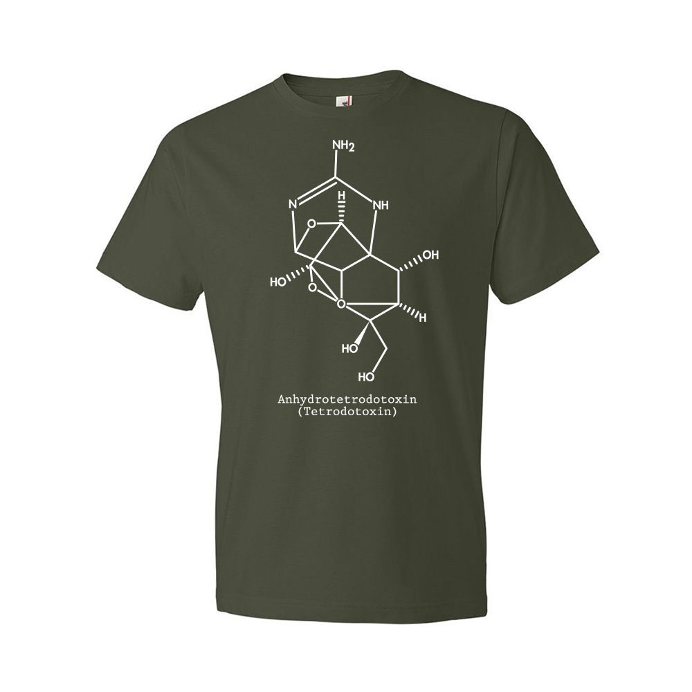 Fugu Fisch Tetrodotoxin Molekül Shirt Kugelfisch Fugu Fisch T-Shirt Sushi Koch Geschenk - Bild 5 von 11
