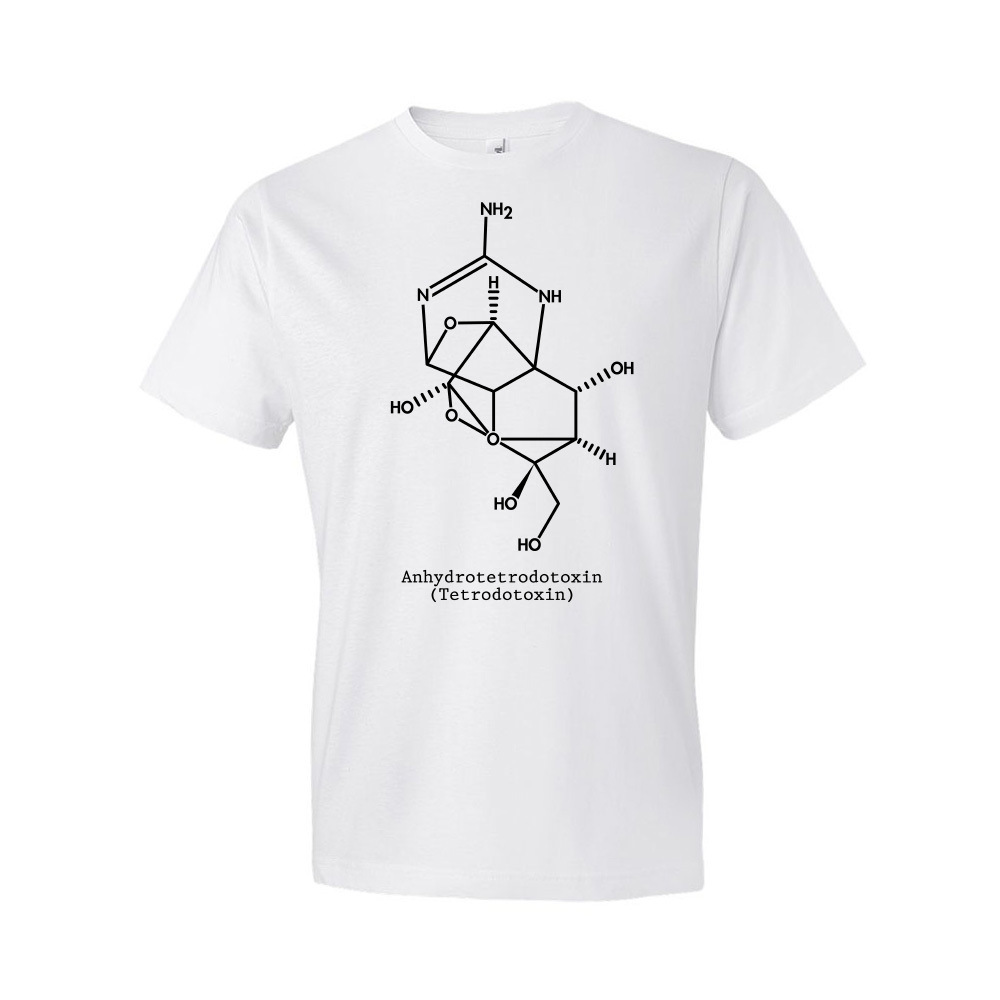 Fugu Fisch Tetrodotoxin Molekül Shirt Kugelfisch Fugu Fisch T-Shirt Sushi Koch Geschenk - Bild 3 von 11