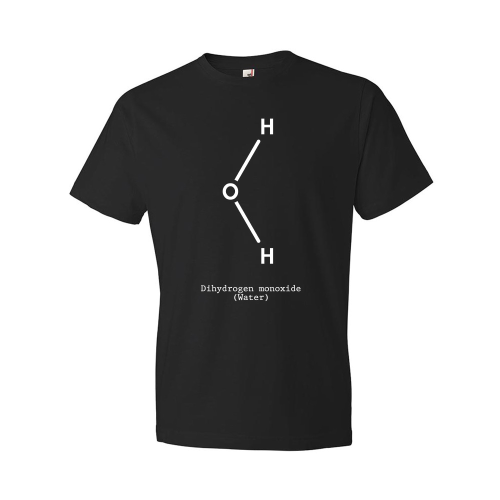 Water H2O Molecule Shirt Science Teacher Gift Student Gift Chemistry Tee - Picture 2 of 11