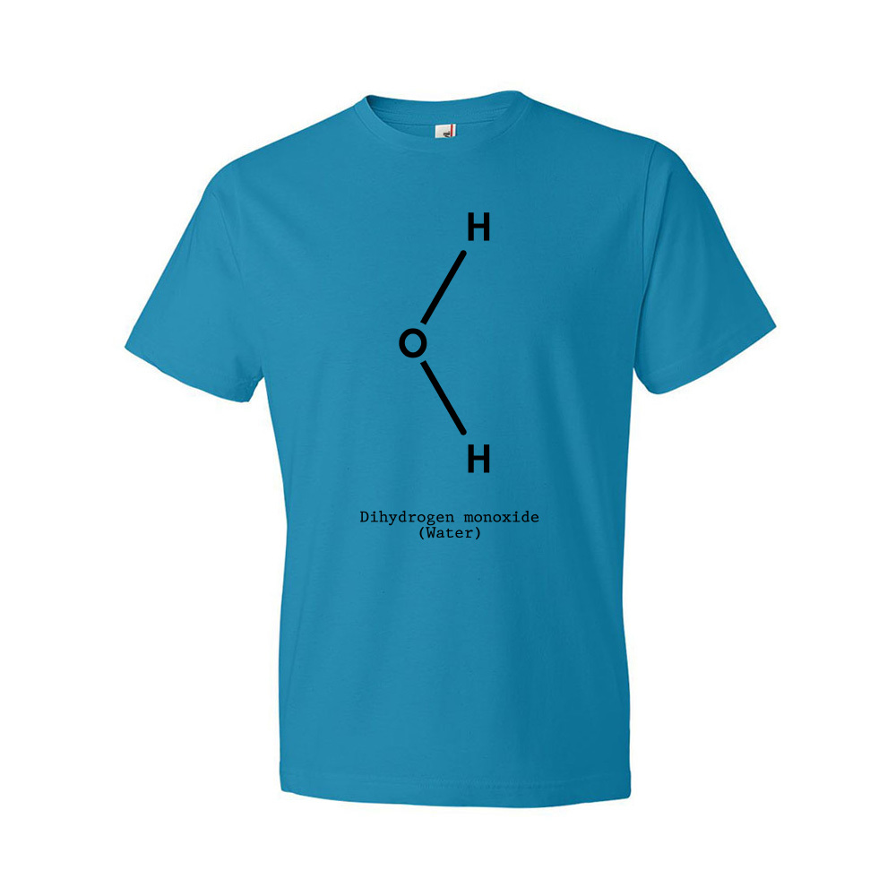 Water H2O Molecule Shirt Science Teacher Gift Student Gift Chemistry Tee - Picture 10 of 11