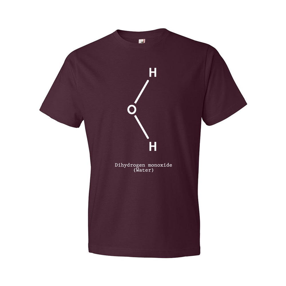 Water H2O Molecule Shirt Science Teacher Gift Student Gift Chemistry Tee - Picture 9 of 11