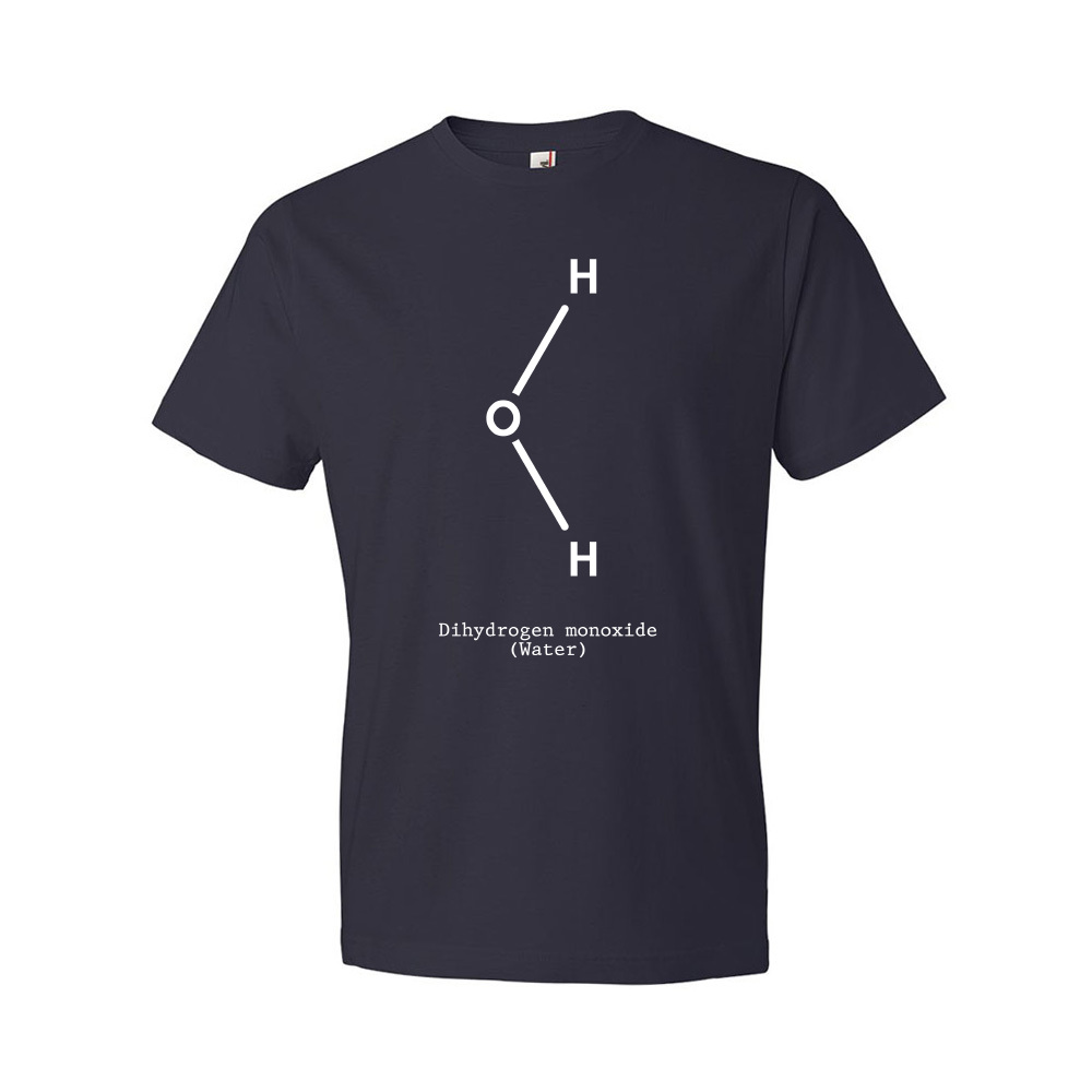 Water H2O Molecule Shirt Science Teacher Gift Student Gift Chemistry Tee - Picture 7 of 11