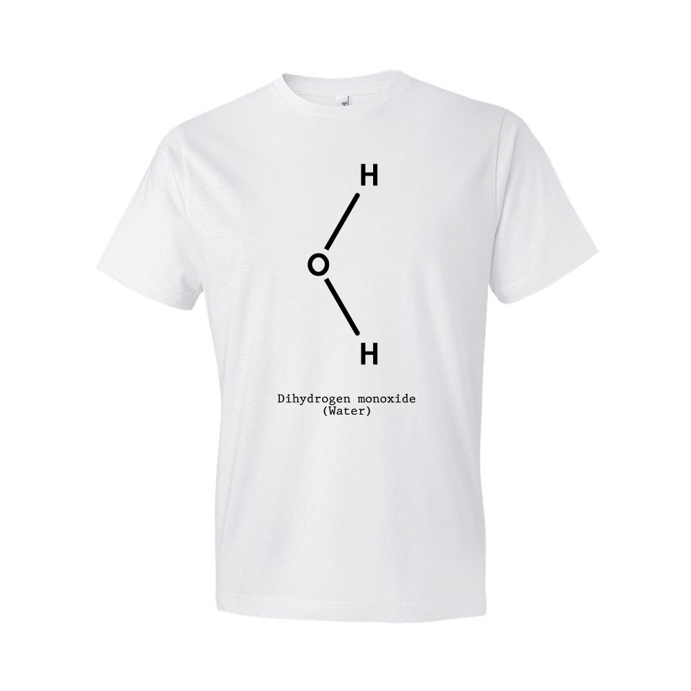 Water H2O Molecule Shirt Science Teacher Gift Student Gift Chemistry Tee - Picture 3 of 11