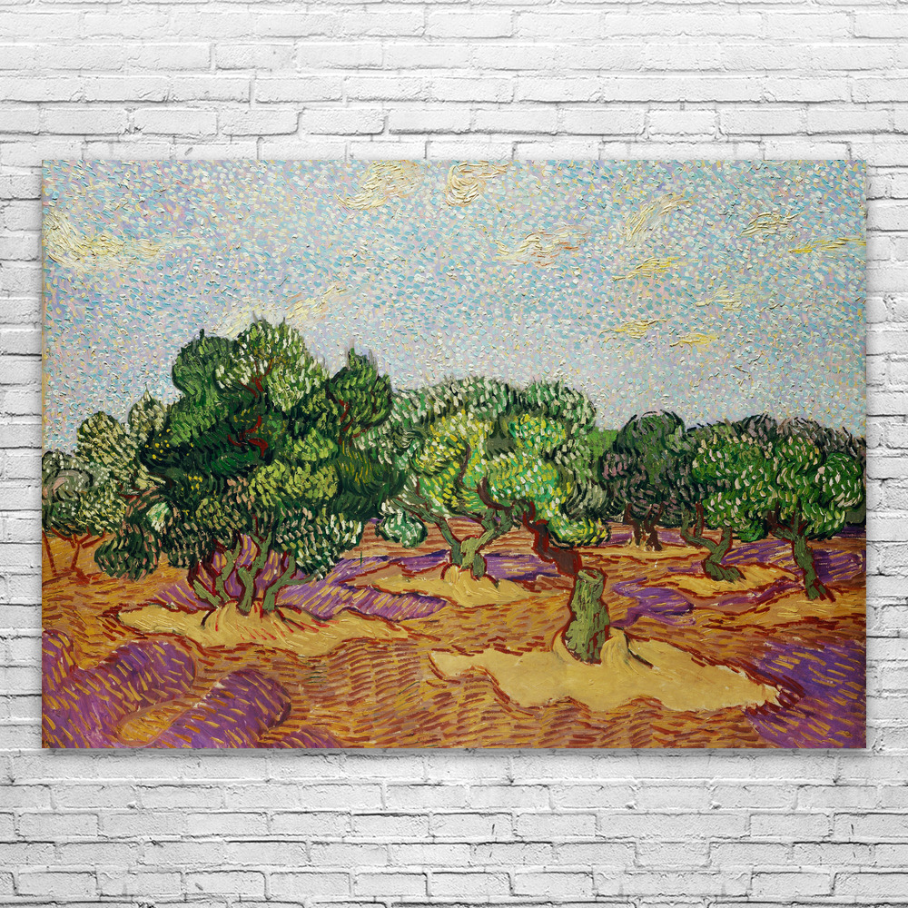 Van Gogh Olive Trees Art Print Poster, Canvas or Framed Fine Art Impressionism